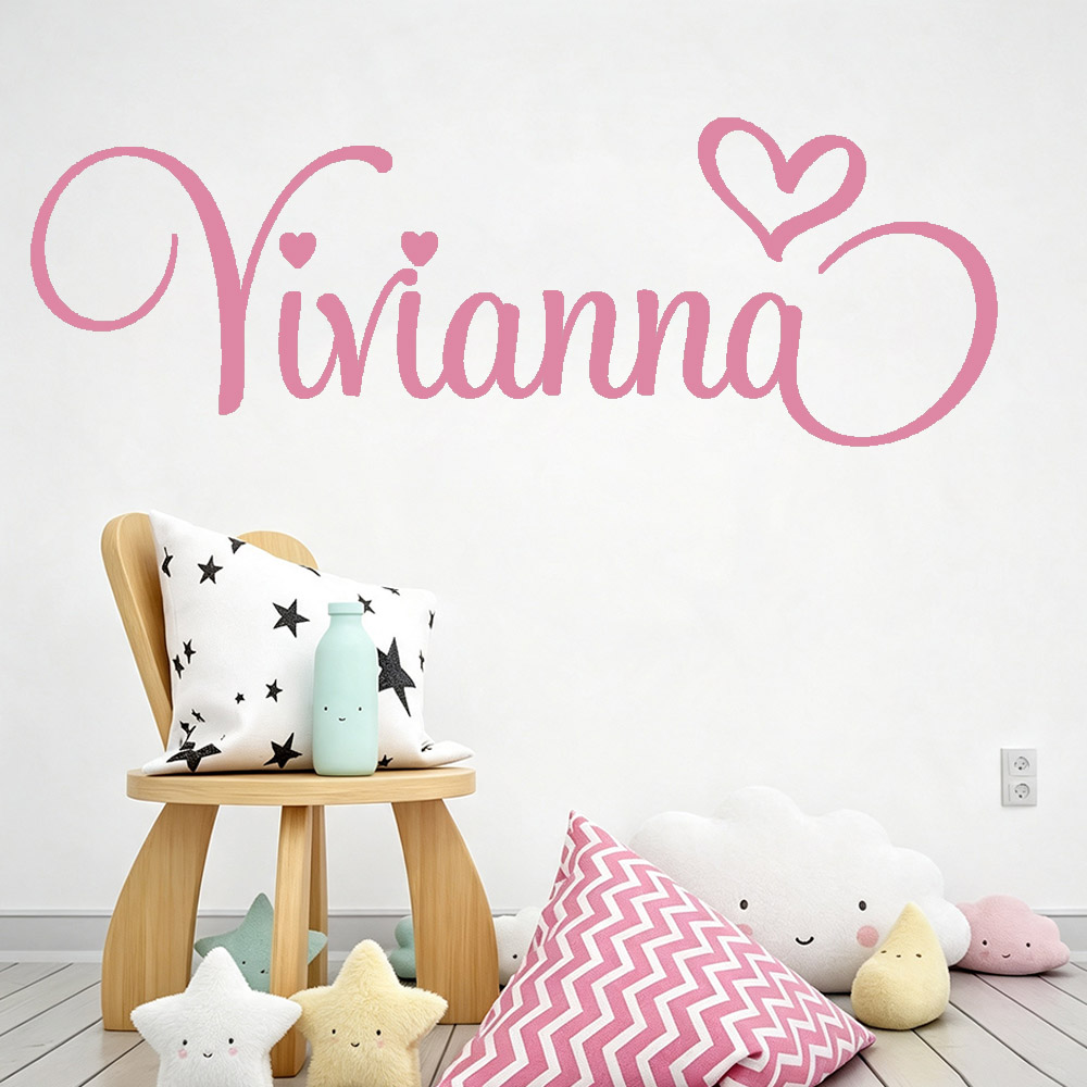 Baby Nursery Decor Girl - Çocuk Odaları İçin Duvar Çıkartmaları Kişiselleştirilmiş